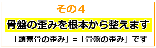 骨盤の歪みを根本から整えます