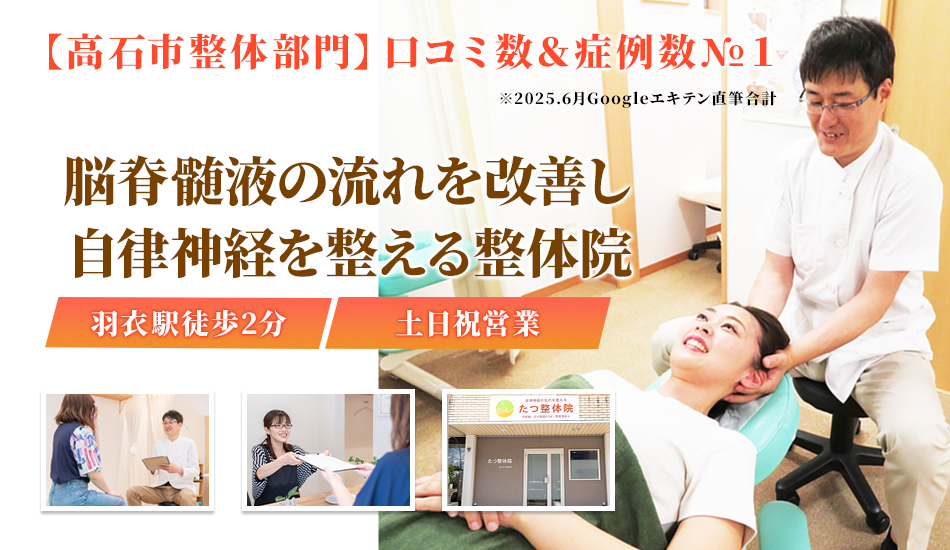 高石市で口コミ280件以上の自律神経専門整体院たつ整体院のキャッチコピーバナー